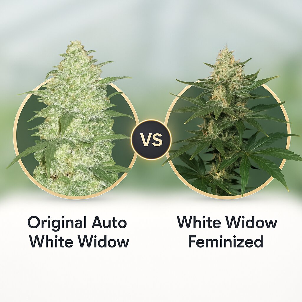 Original Auto White Widow (FastBuds) vs White Widow (Bulldog Seeds) Porównanie nasion konopi