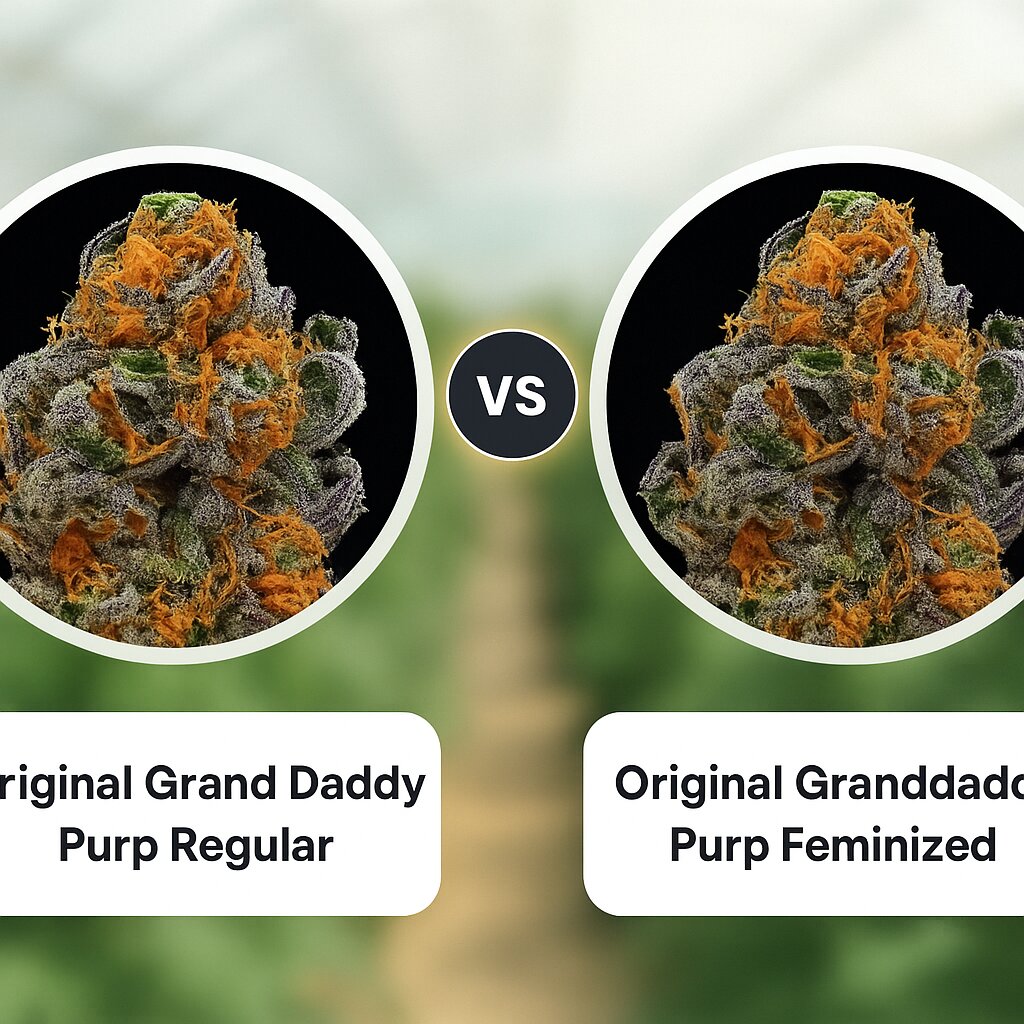 Original Grand Daddy Purp (Grand Daddy Purp) vs Original Granddaddy Purp (Grand Daddy Purp) porównanie nasion konopi