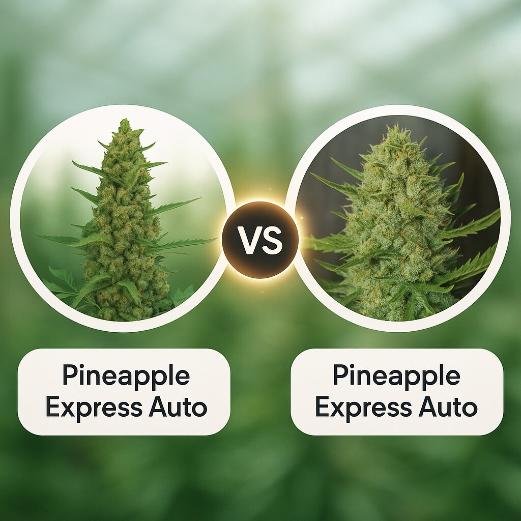 Pineapple Express Auto (Barneys Farm) vs Pineapple Express Auto (FastBuds) porównanie nasion konopi