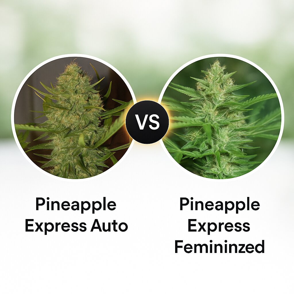 Pineapple Express Auto (FastBuds) vs Pineapple Express (G13 Labs) porównanie nasion konopi