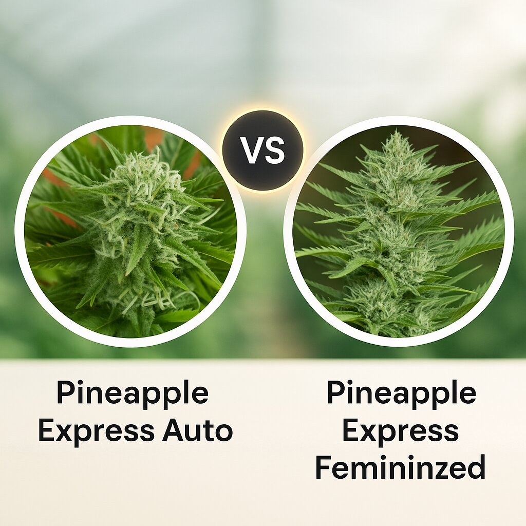 Pineapple Express Auto (G13 Labs) vs Pineapple Express (G13 Labs) porównanie nasion konopi