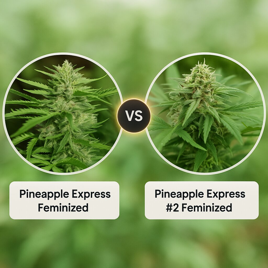 Pineapple Express (G13 Labs) vs Pineapple Express #2 (G13 Labs) porównanie nasion konopi