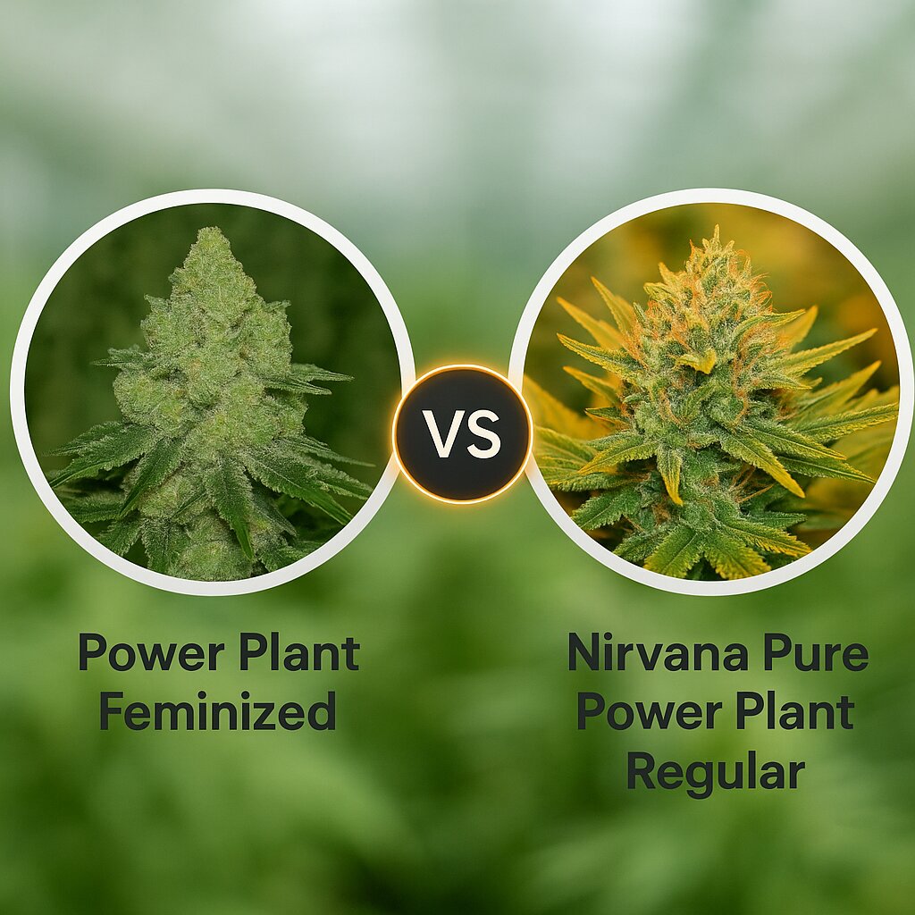 Power Plant (Dutch Passion) vs Nirvana Pure Power Plant (Nirvana Seeds) porównanie nasion konopi