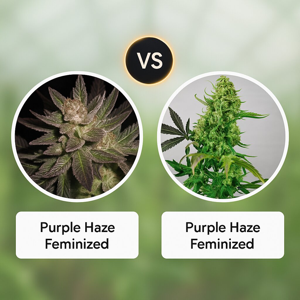 Purple Haze (G13 Labs) vs Purple Haze (Positronics) porównanie nasion konopi