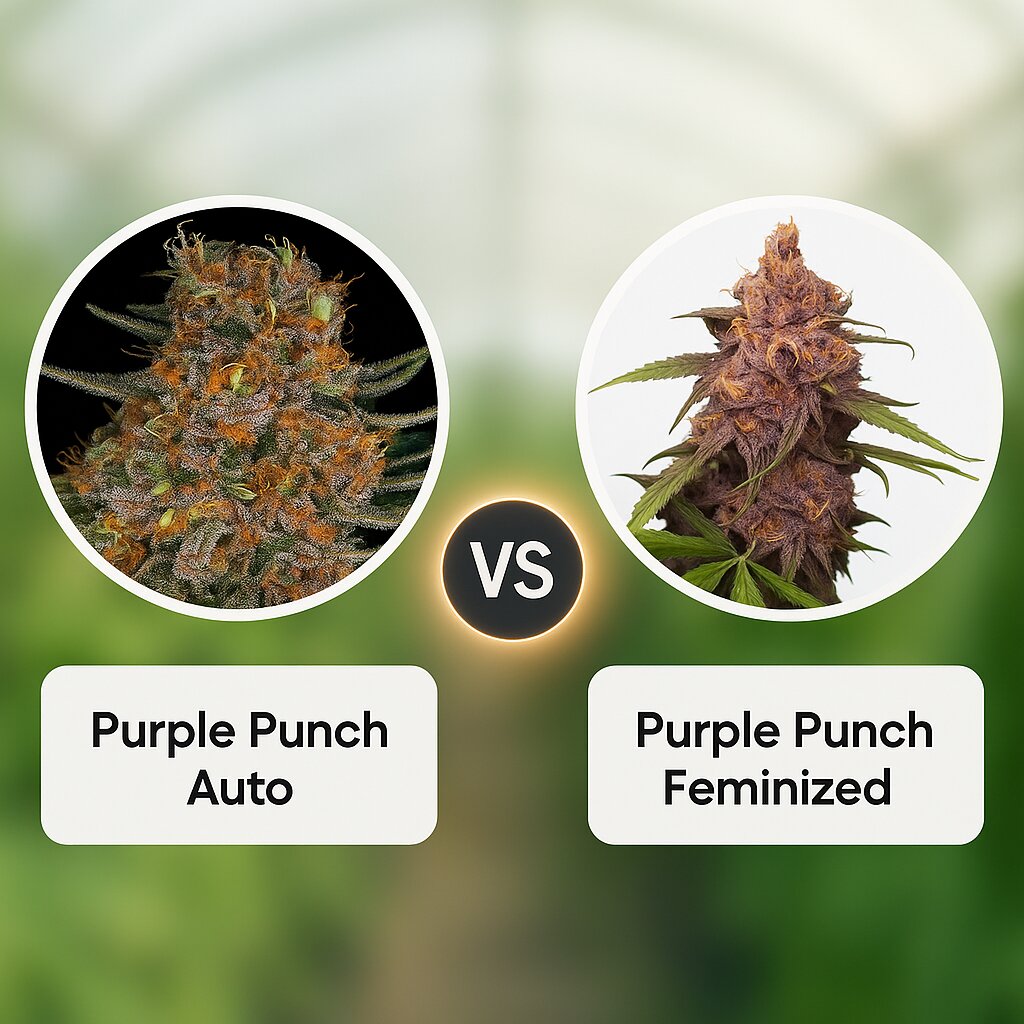 Purple Punch Auto (Barneys Farm) vs Purple Punch (Seed Stockers) porównanie nasion konopi