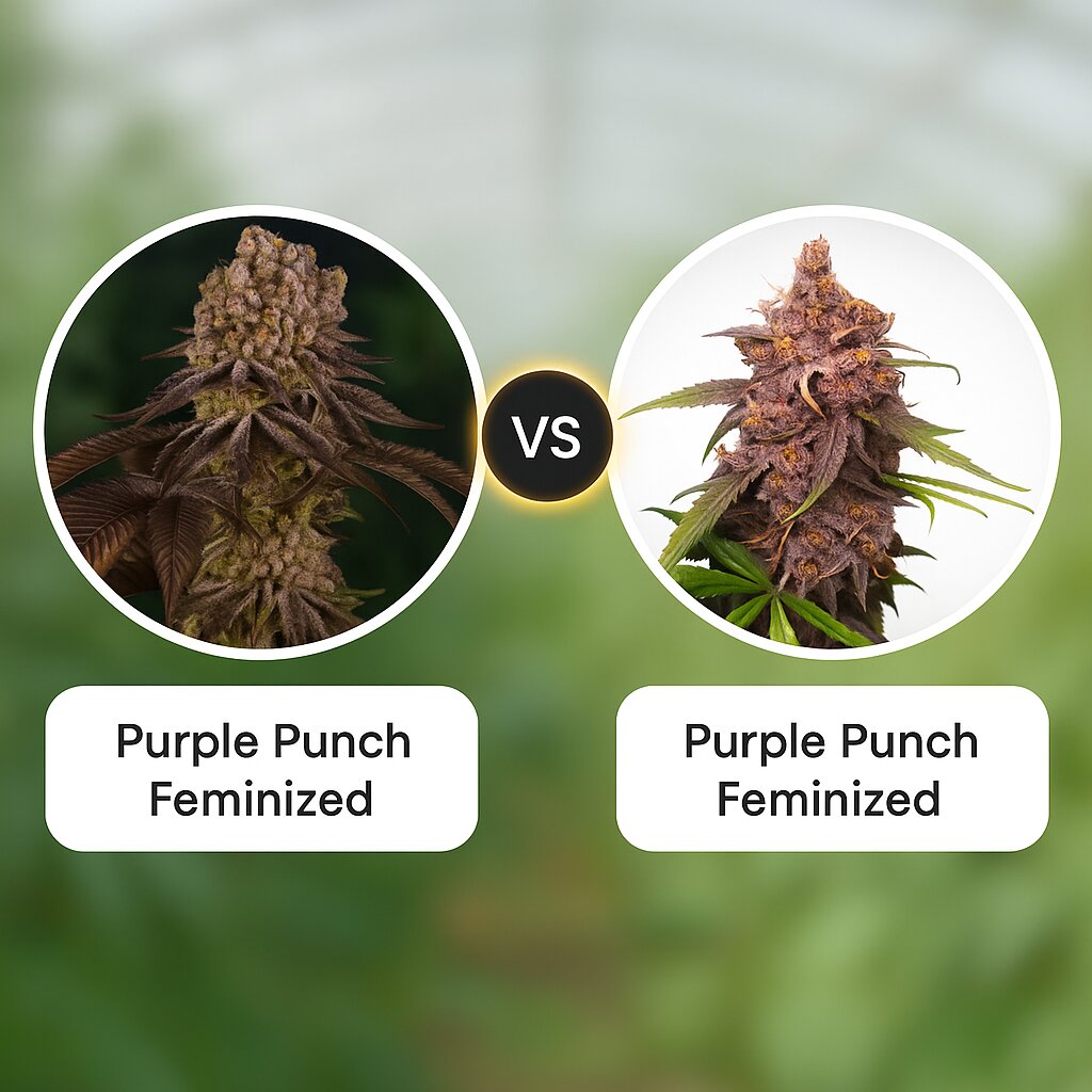 Purple Punch (Barneys Farm) vs Purple Punch (Seed Stockers) Porównanie nasion konopi