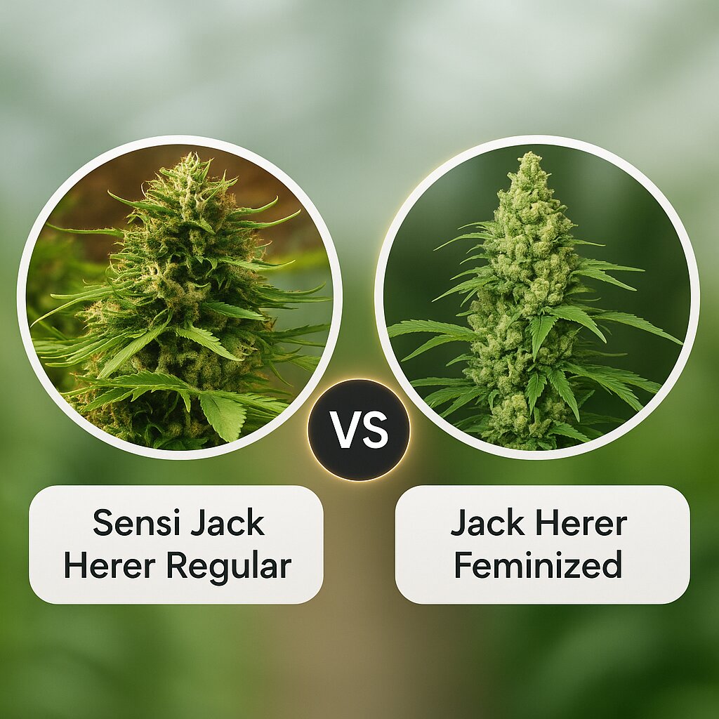 Sensi Jack Herer (Sensi Seeds) vs Jack Herer (Bulldog Seeds) porównanie nasion konopi