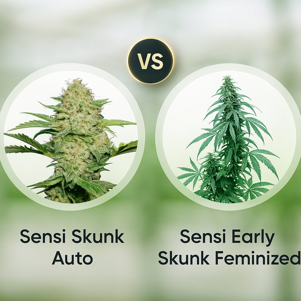 Sensi Skunk Auto (Sensi Seeds) vs Sensi Early Skunk (Sensi Seeds) porównanie nasion konopi