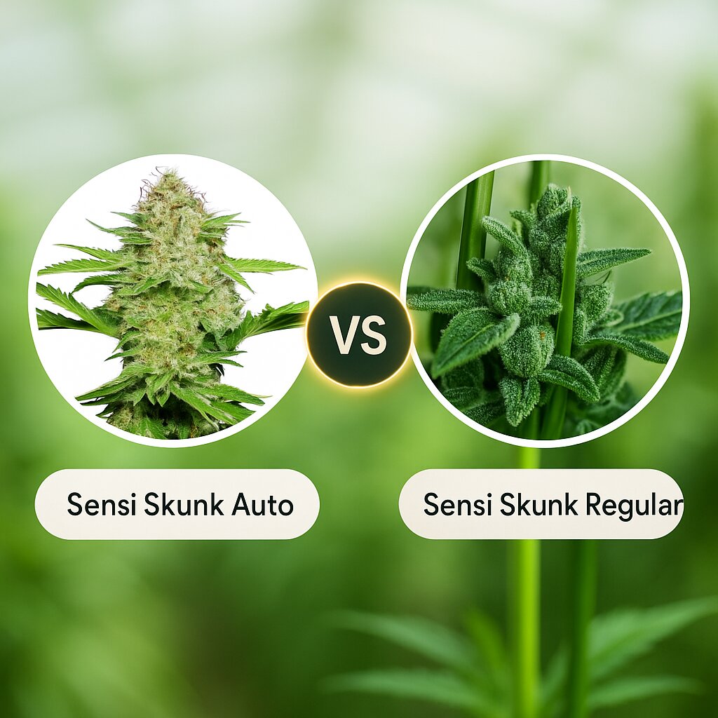 Sensi Skunk Auto (Sensi Seeds) vs Sensi Skunk (Sensi Seeds) porównanie nasion konopi