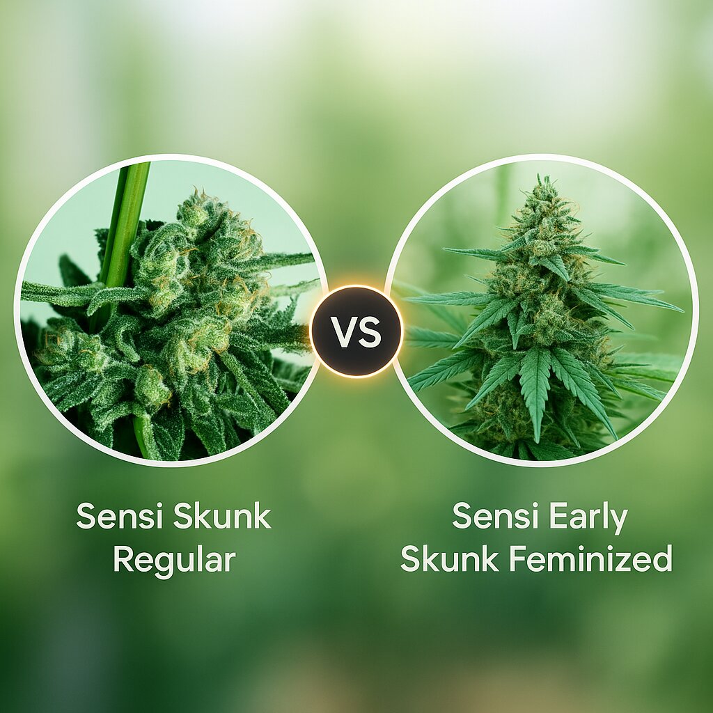 Sensi Skunk (Sensi Seeds) vs Sensi Early Skunk (Sensi Seeds) porównanie nasion konopi