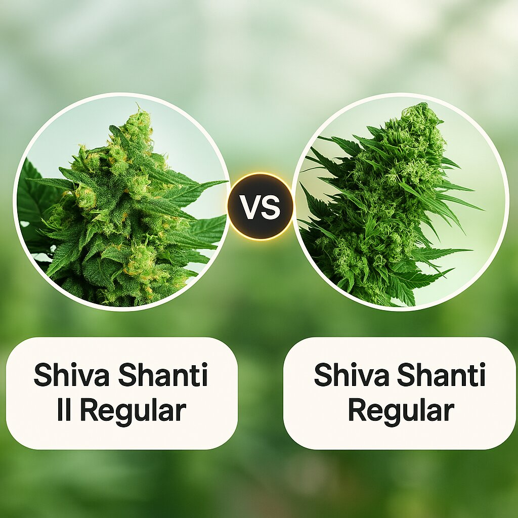 Shiva Shanti II (Sensi Seeds) vs Shiva Shanti (Sensi Seeds) porównanie nasion konopi
