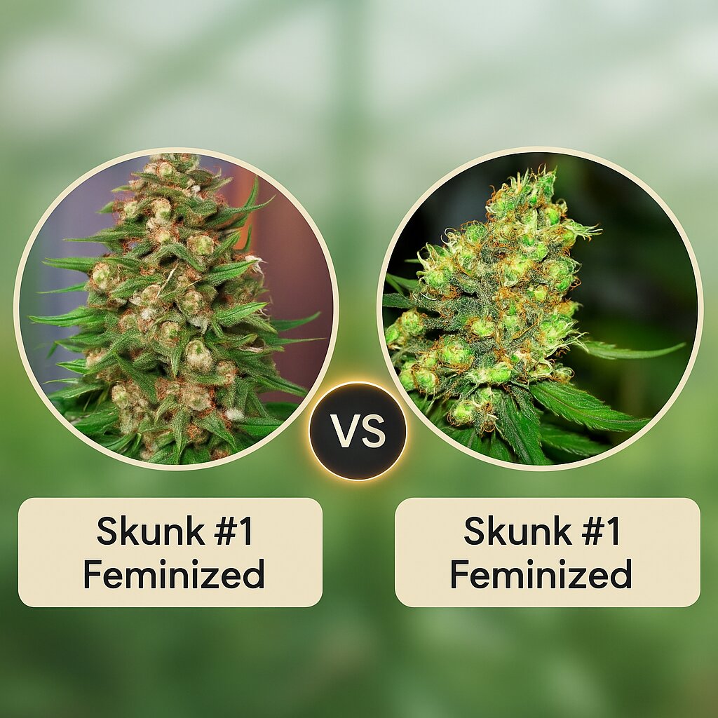 Skunk #1 (Dutch Passion) vs Skunk #1 (G13 Labs) porównanie nasion konopi