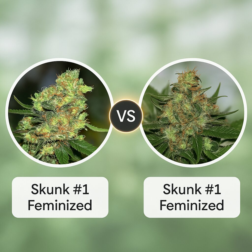 Skunk #1 (G13 Labs) vs Skunk #1 (Seedsman) porównanie nasion konopi