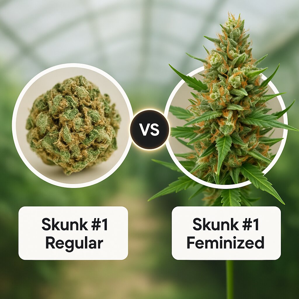 Skunk #1 (Seedsman) vs Skunk #1 (Dutch Passion) porównanie nasion konopi