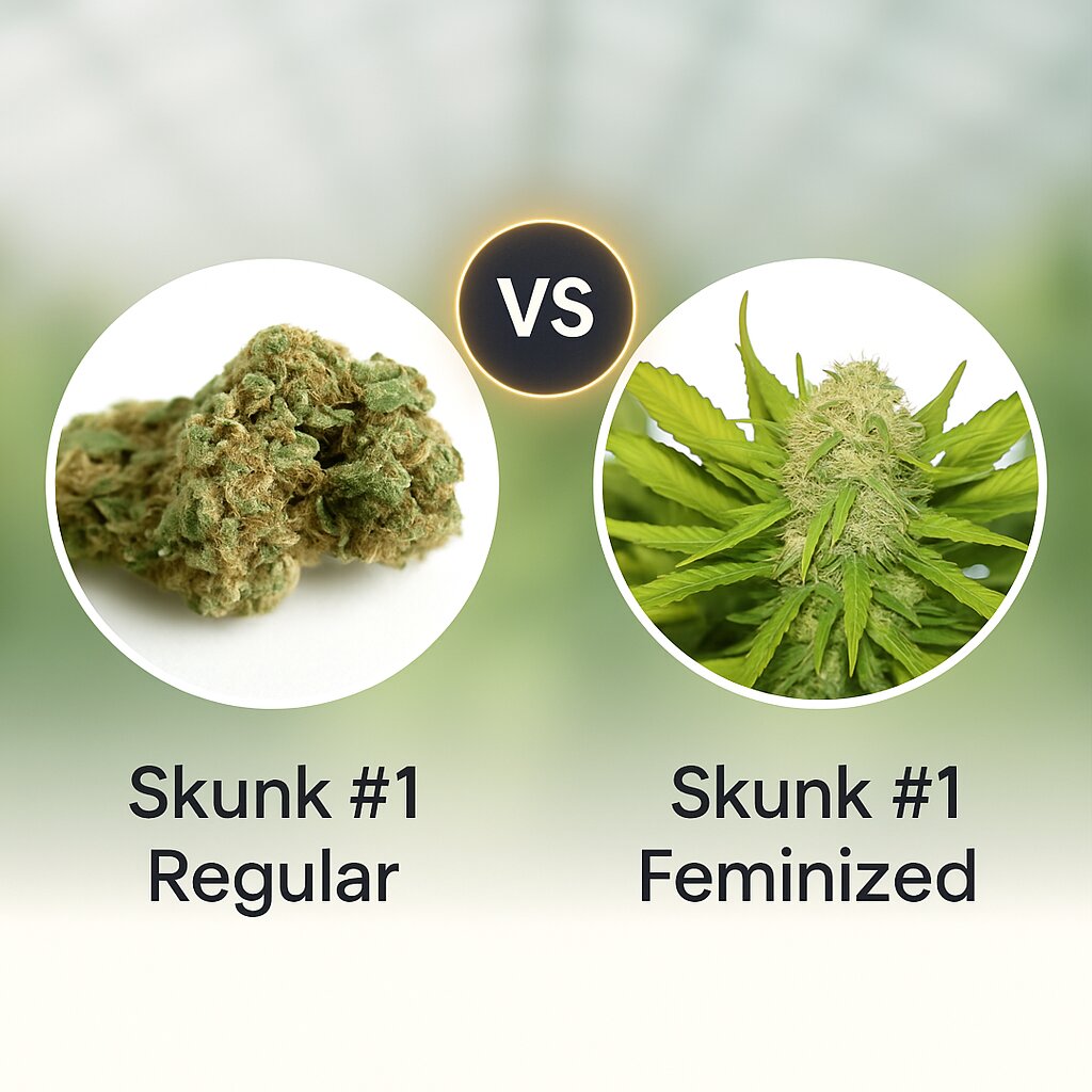 Skunk #1 (Seedsman) vs Skunk #1 (Royal Queen Seeds) porównanie nasion konopi