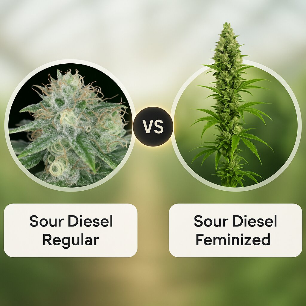 Sour Diesel (Reserva Privada) vs Sour Diesel (Bulldog Seeds) porównanie nasion konopi