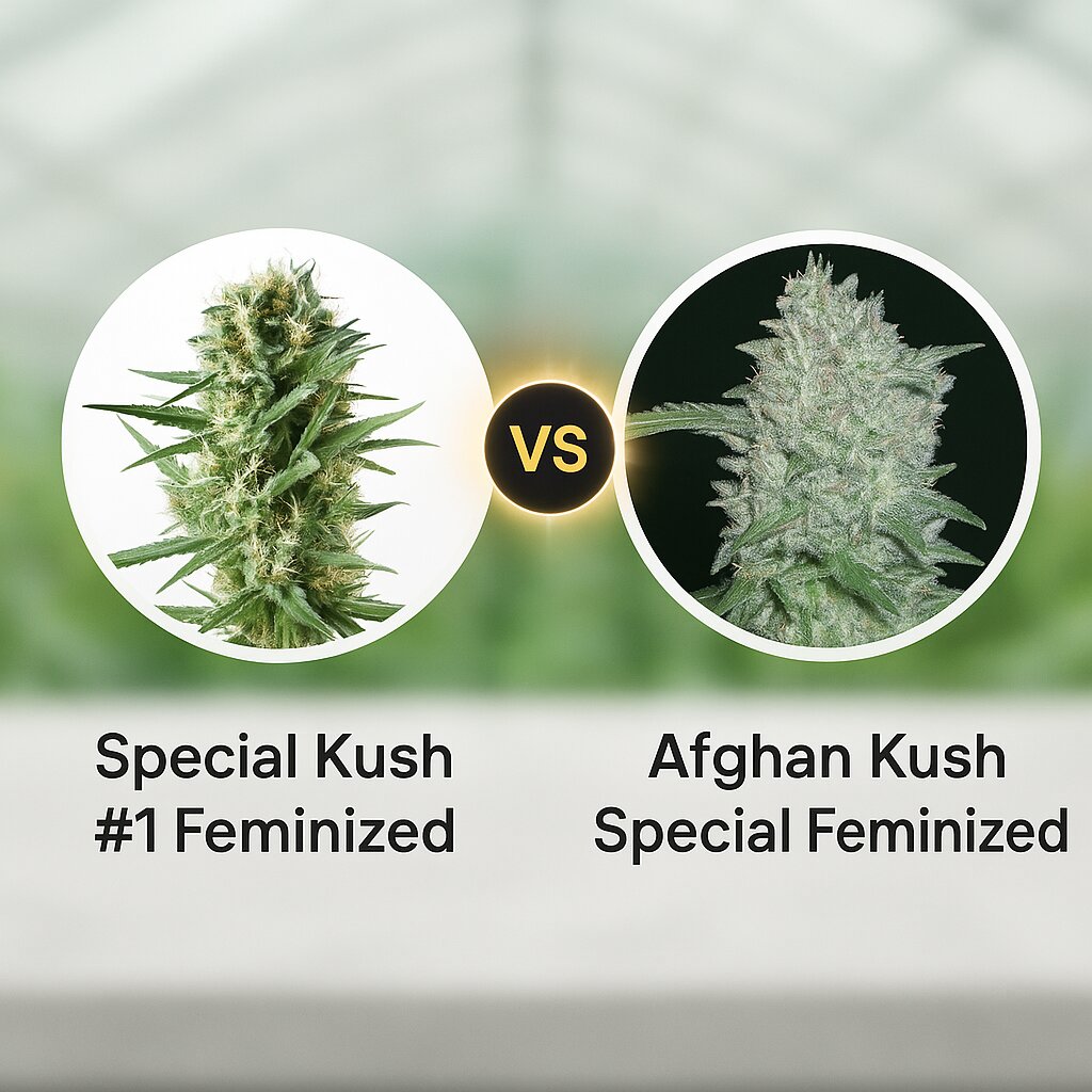 Special Kush #1 (Royal Queen Seeds) vs Afghan Kush Special (World of Seeds) porównanie nasion konopi