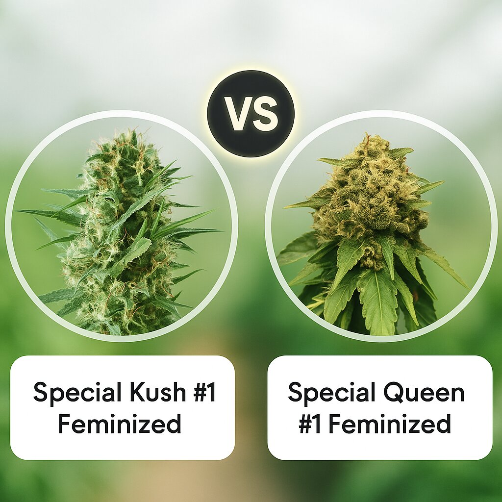Special Kush #1 (Royal Queen Seeds) vs Special Queen #1 (Royal Queen Seeds) porównanie nasion konopi