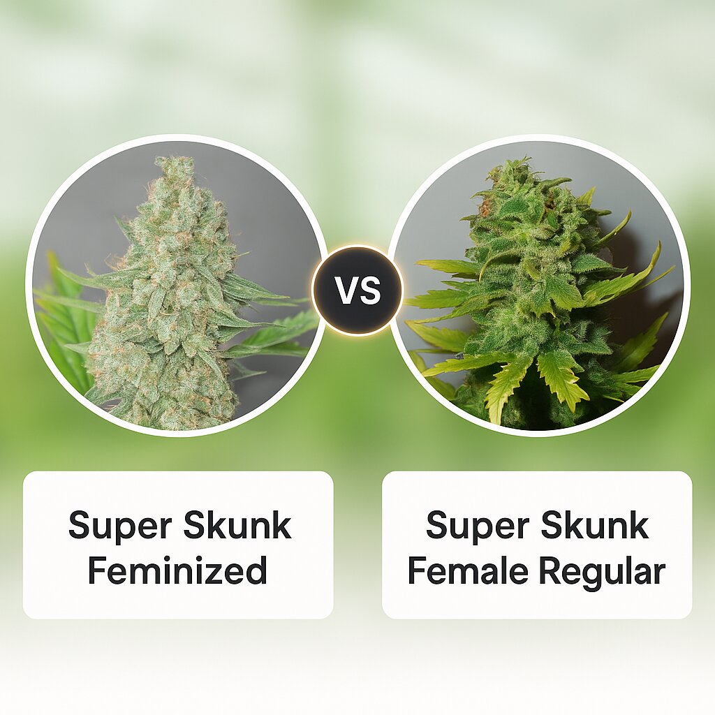 Super Skunk (G13 Labs) vs Super Skunk Female (Nirvana Seeds) porównanie nasion konopi