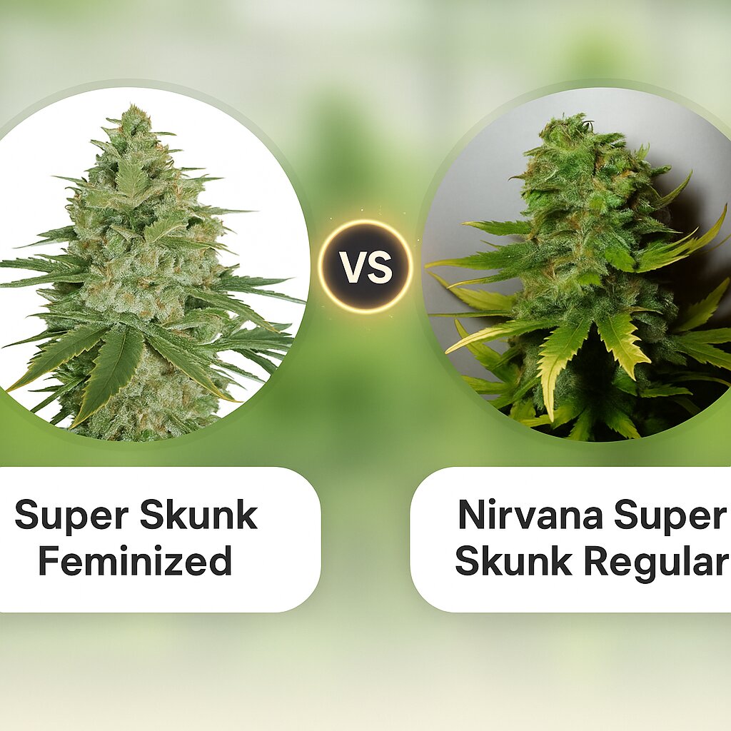 Super Skunk (Seed Stockers) vs Nirvana Super Skunk (Nirvana Seeds) porównanie nasion konopi