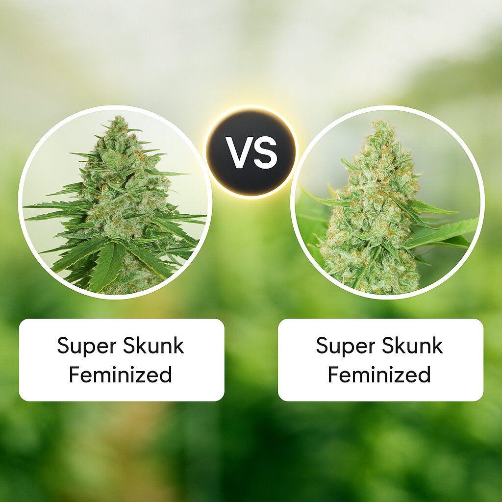 Super Skunk (Seed Stockers) vs Super Skunk (G13 Labs) porównanie nasion konopi