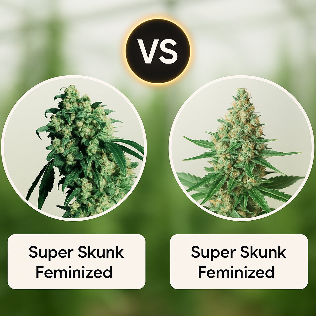 Super Skunk (Sensi Seeds) vs Super Skunk (G13 Labs) porównanie nasion konopi