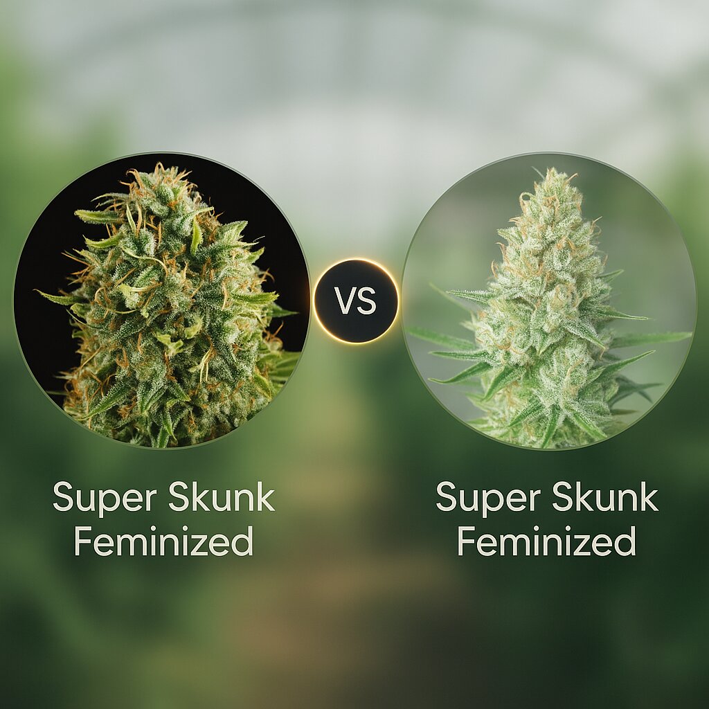 Super Skunk (Vision Seeds) vs Super Skunk (G13 Labs) porównanie nasion konopi