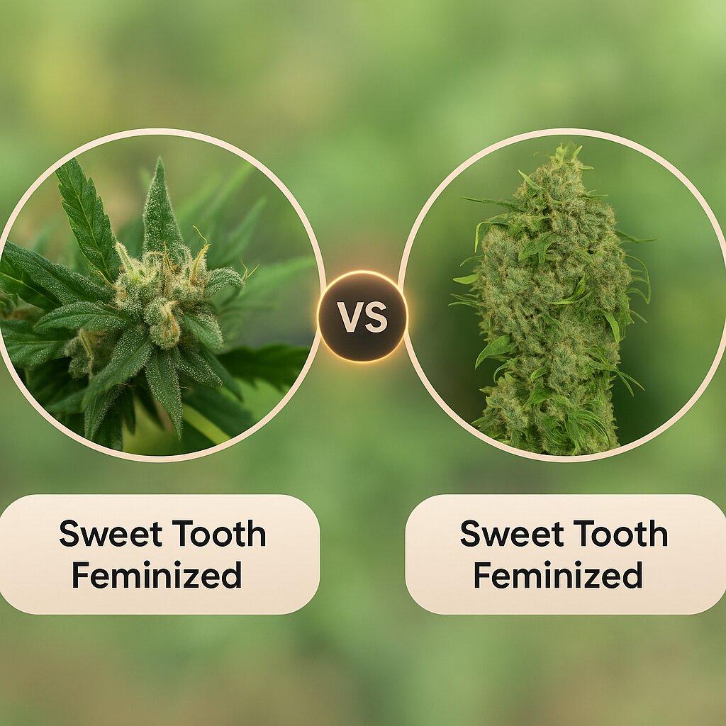 Sweet Tooth (z710 Genetics) vs Sweet Tooth (Barneys Farm) porównanie nasion konopi