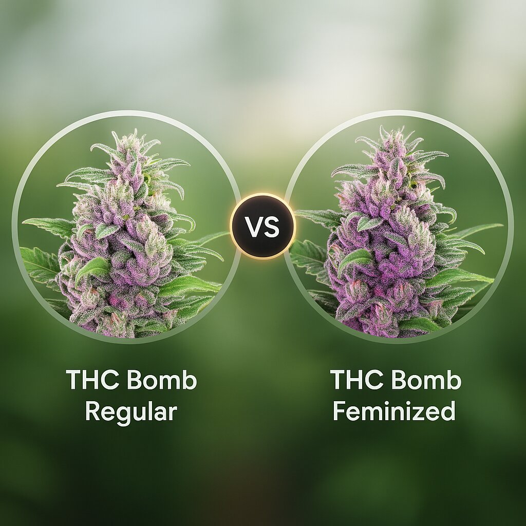 THC Bomb (Bomb Seeds) vs THC Bomb (Bomb Seeds) porównanie nasion konopi