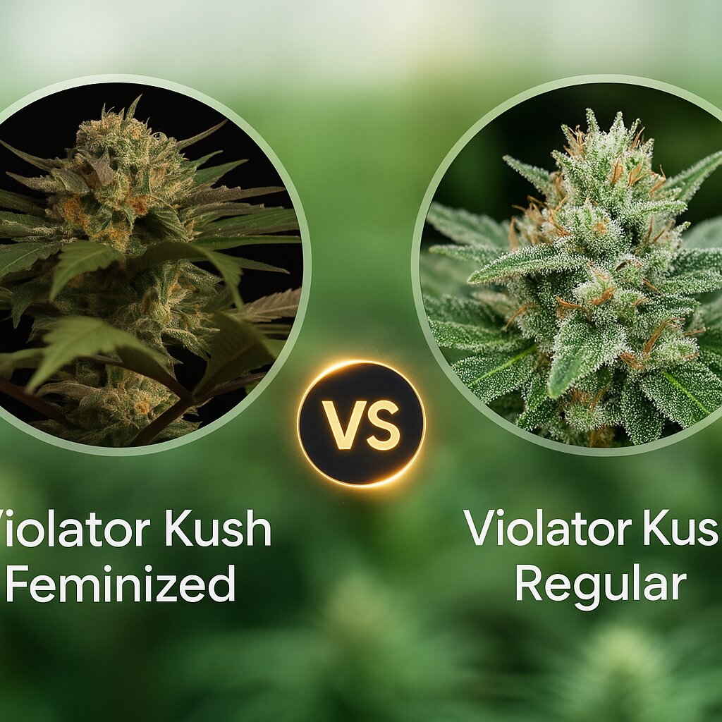 Violator Kush (Barneys Farm) vs Violator Kush (Barneys Farm) porównanie nasion konopi