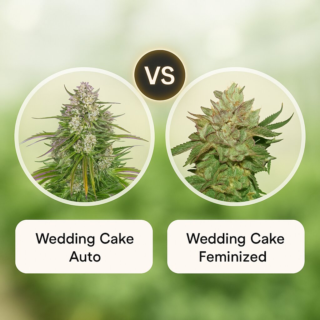 Wedding Cake Auto (Barneys Farm) vs Wedding Cake (Seed Stockers) porównanie nasion konopi
