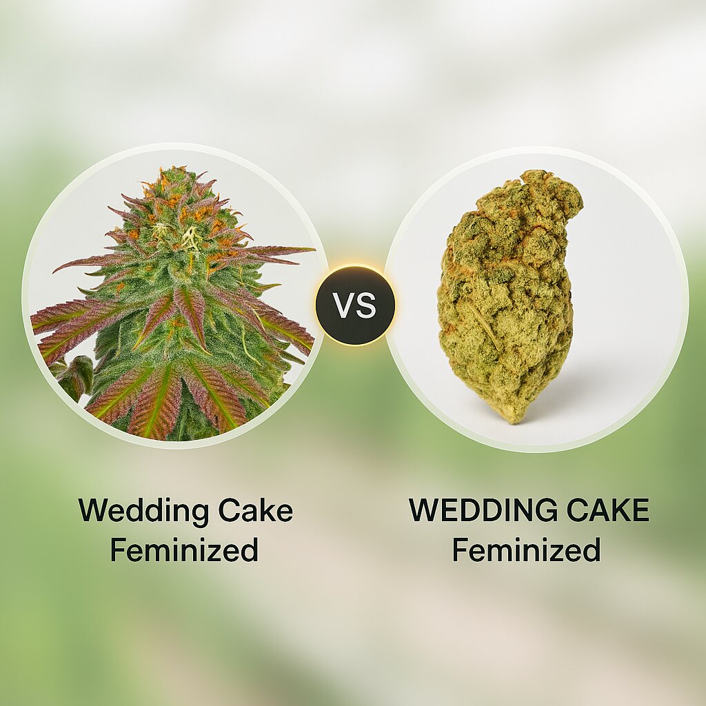 Wedding Cake (Barneys Farm) vs WEDDING CAKE (Bighead Seeds) porównanie nasion konopi