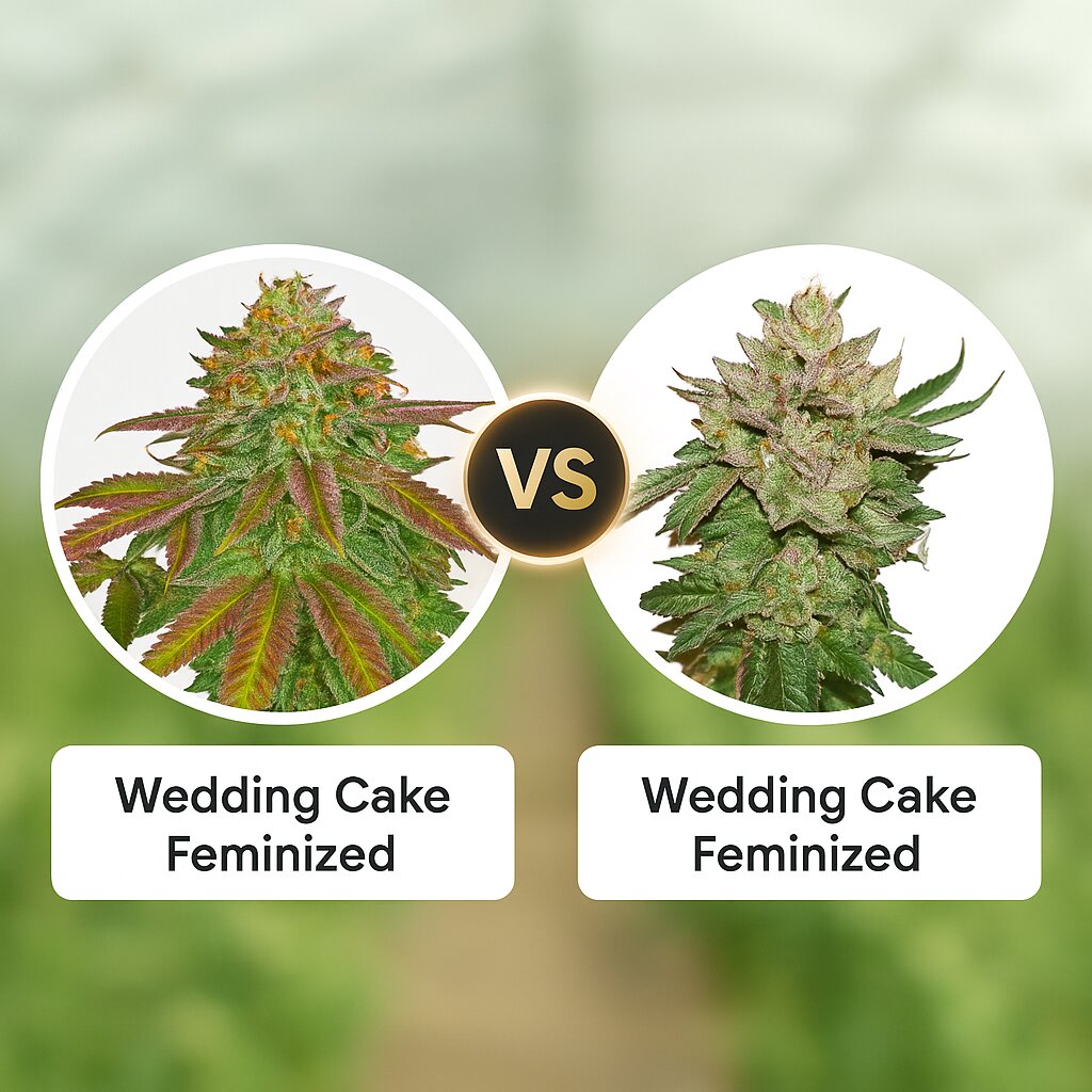 Wedding Cake (Barneys Farm) vs Wedding Cake (Seed Stockers) Porównanie nasion konopi