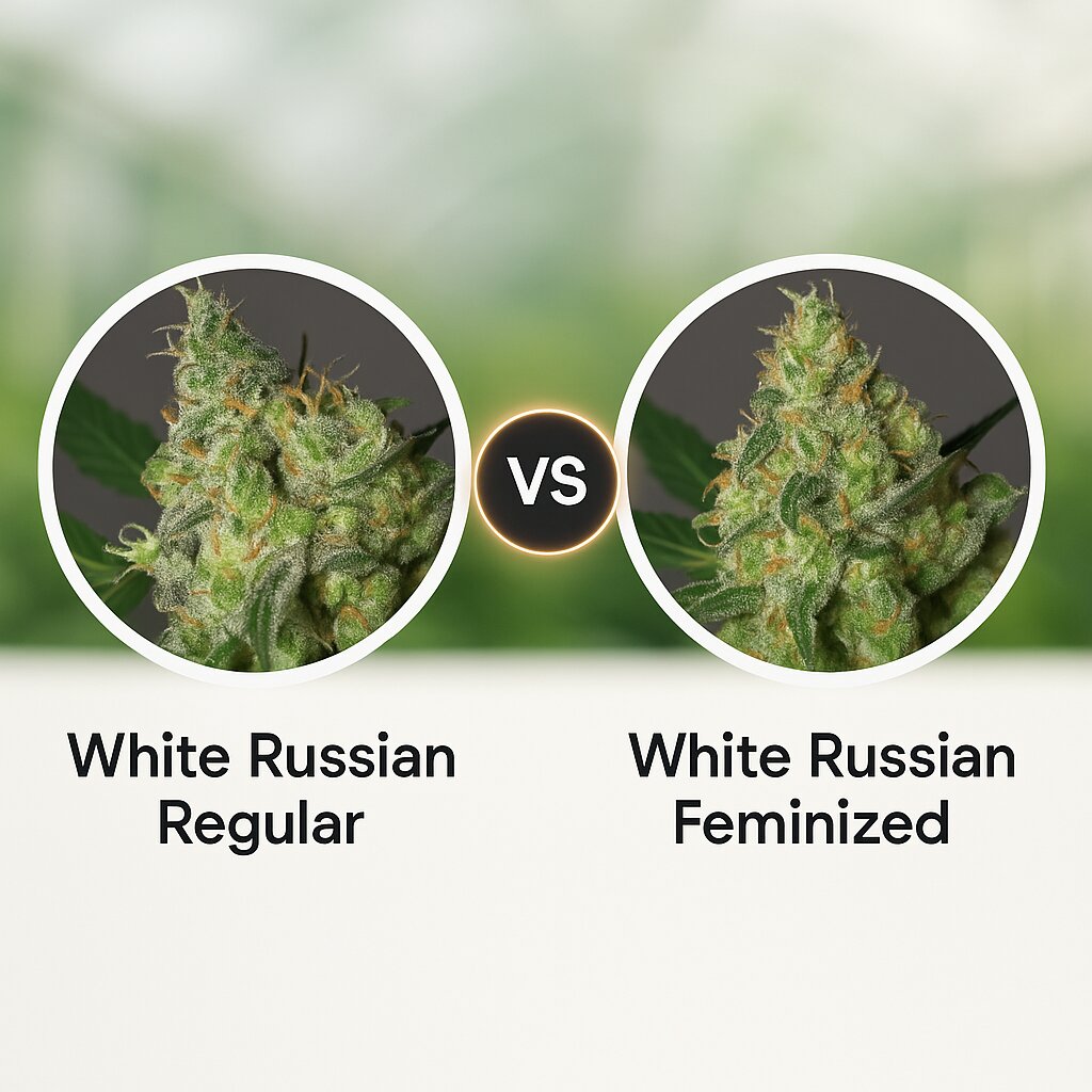 White Russian (Serious Seeds) vs White Russian (Serious Seeds) porównanie nasion konopi