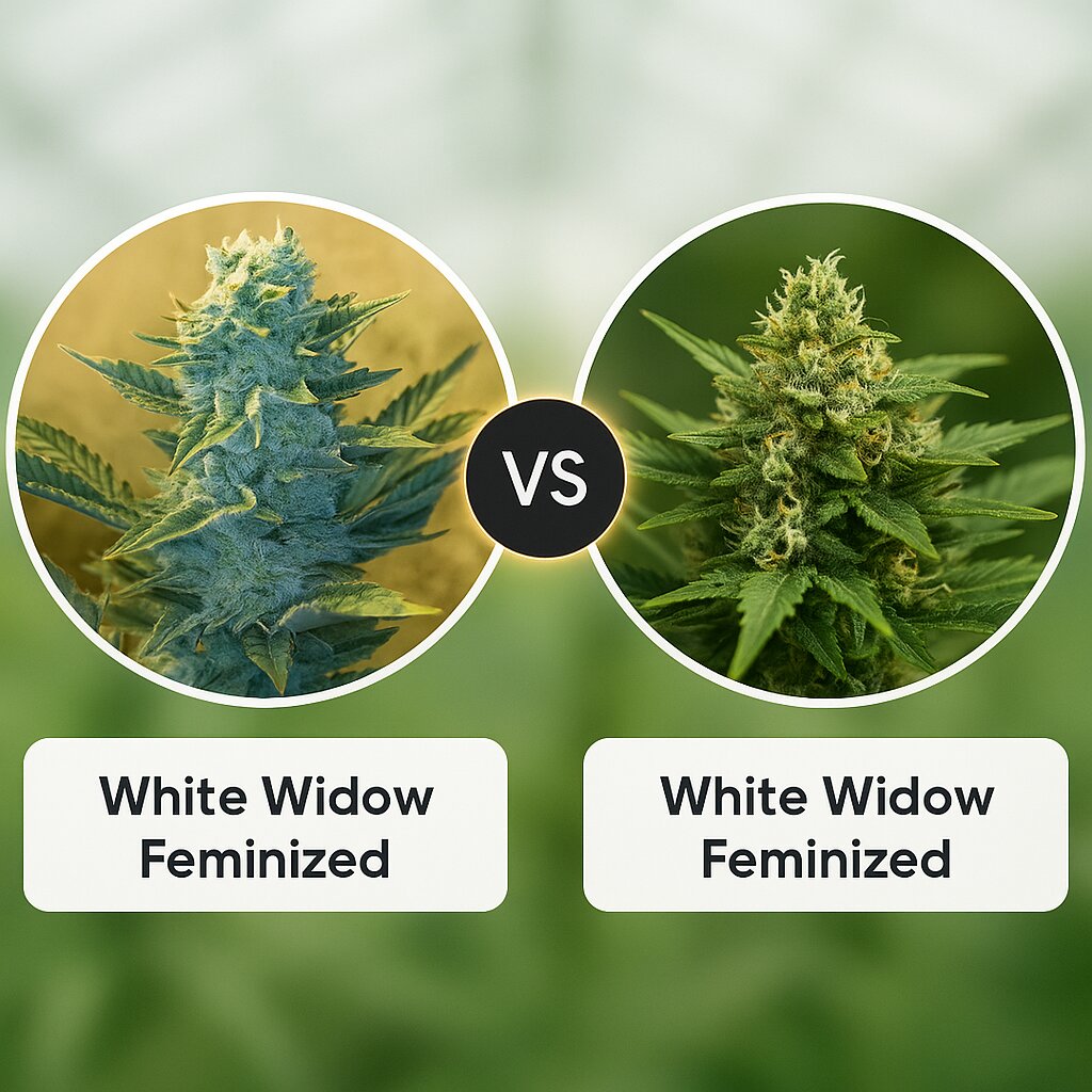White Widow (G13 Labs) vs White Widow (Bulldog Seeds) porównanie nasion konopi