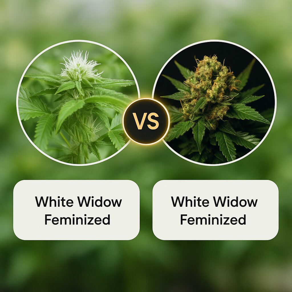 White Widow (Nirvana Seeds) vs White Widow (Bulldog Seeds) porównanie nasion konopi