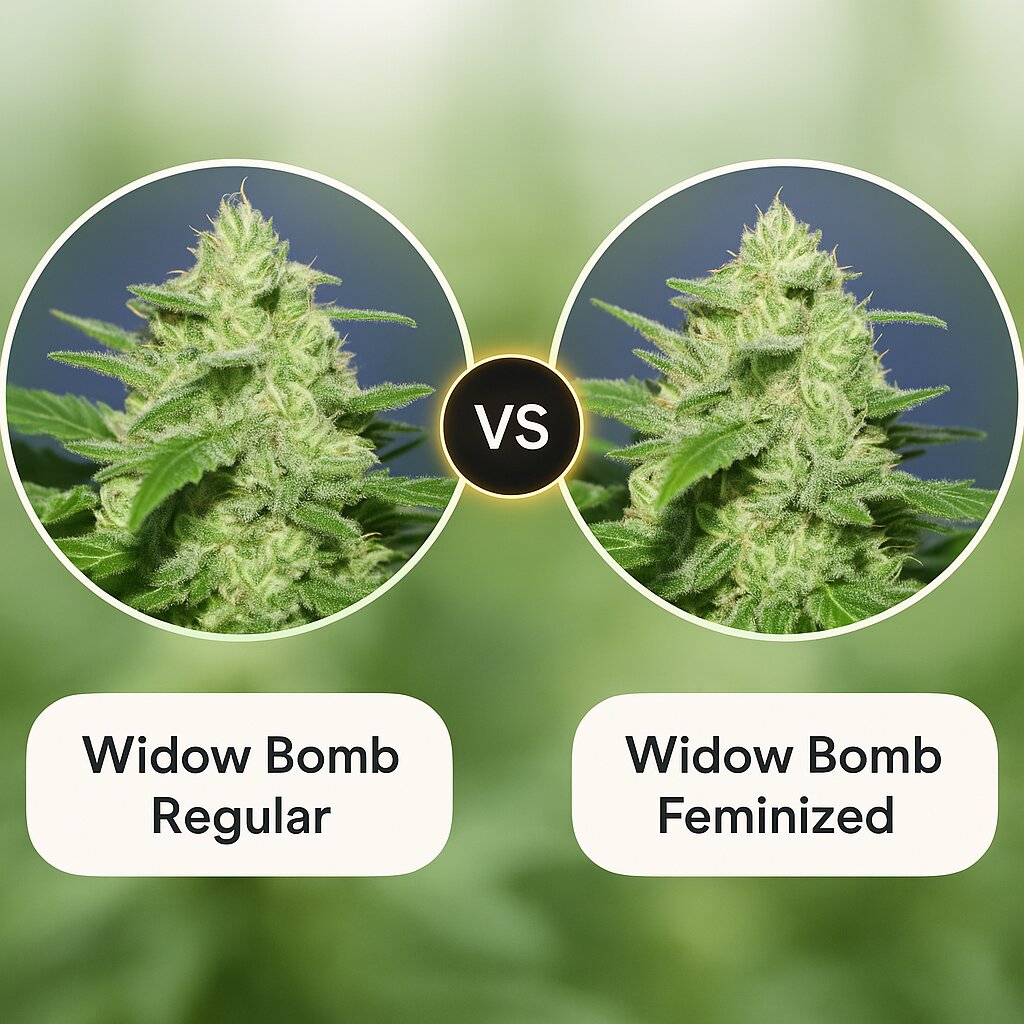 Widow Bomb (Bomb Seeds) vs Widow Bomb (Bomb Seeds) porównanie nasion konopi