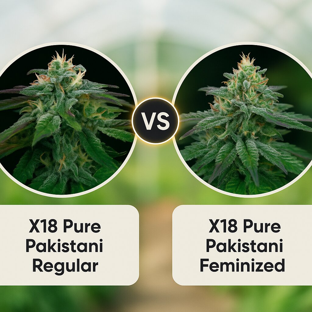 X18 Pure Pakistani (Reserva Privada) vs X18 Pure Pakistani (Reserva Privada) porównanie nasion konopi
