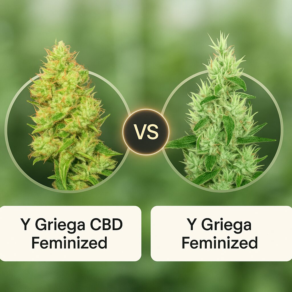 Y Griega CBD (Medical Seeds) vs Y Griega (Medical Seeds) porównanie nasion konopi